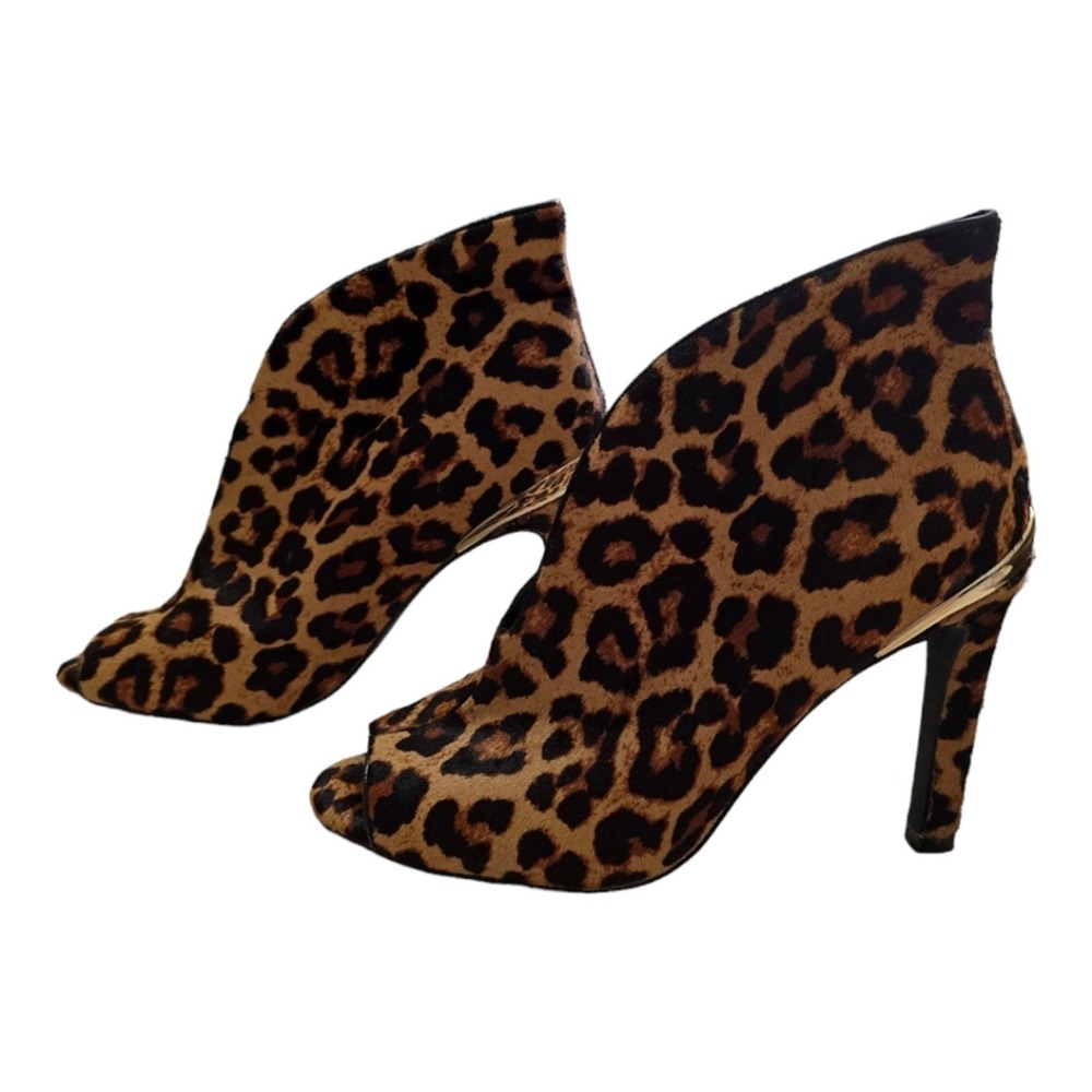 Steve Leopard Print Open Toe Stiletto Heel Bootie… - image 3